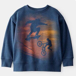 NWT Carter’s Toddler Boys Skateboard BMX Graphic Sweatshirt 4T